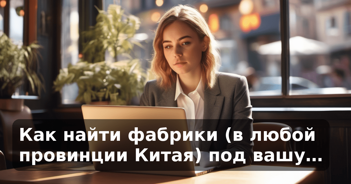 Как найти фабрики (в любой провинции Китая) под вашу…