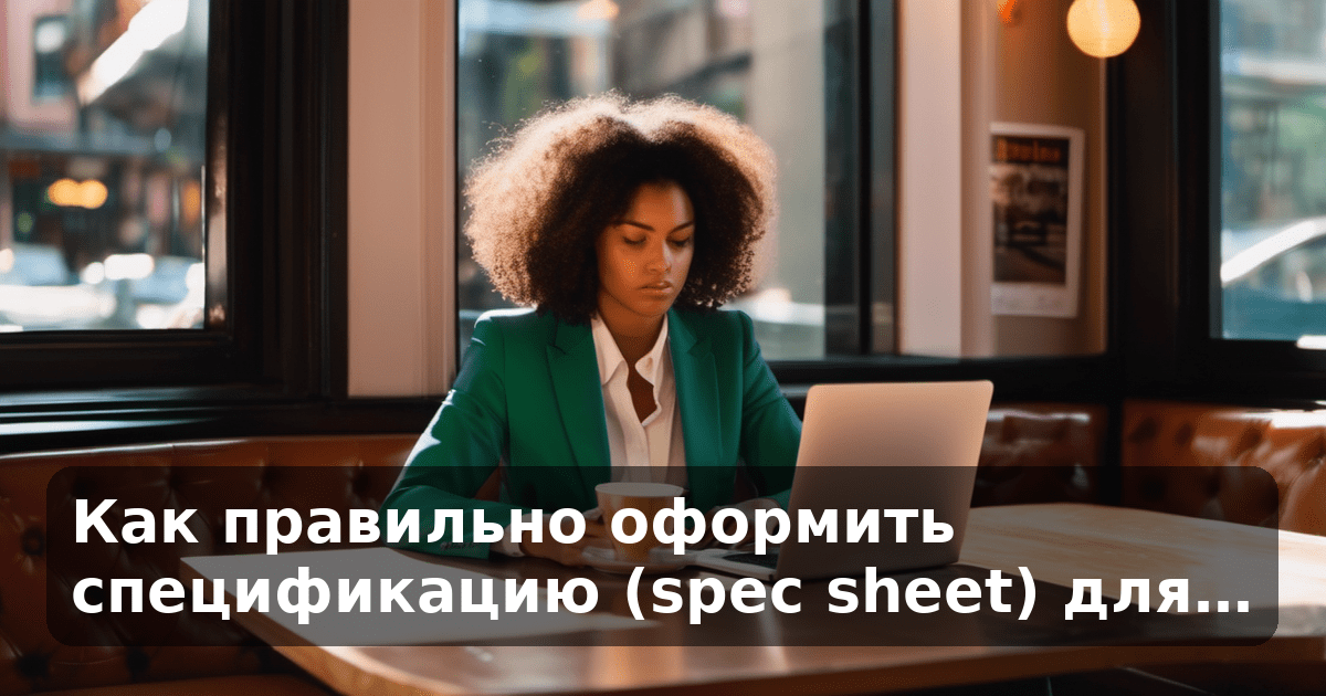 Как правильно оформить спецификацию (spec sheet) для…