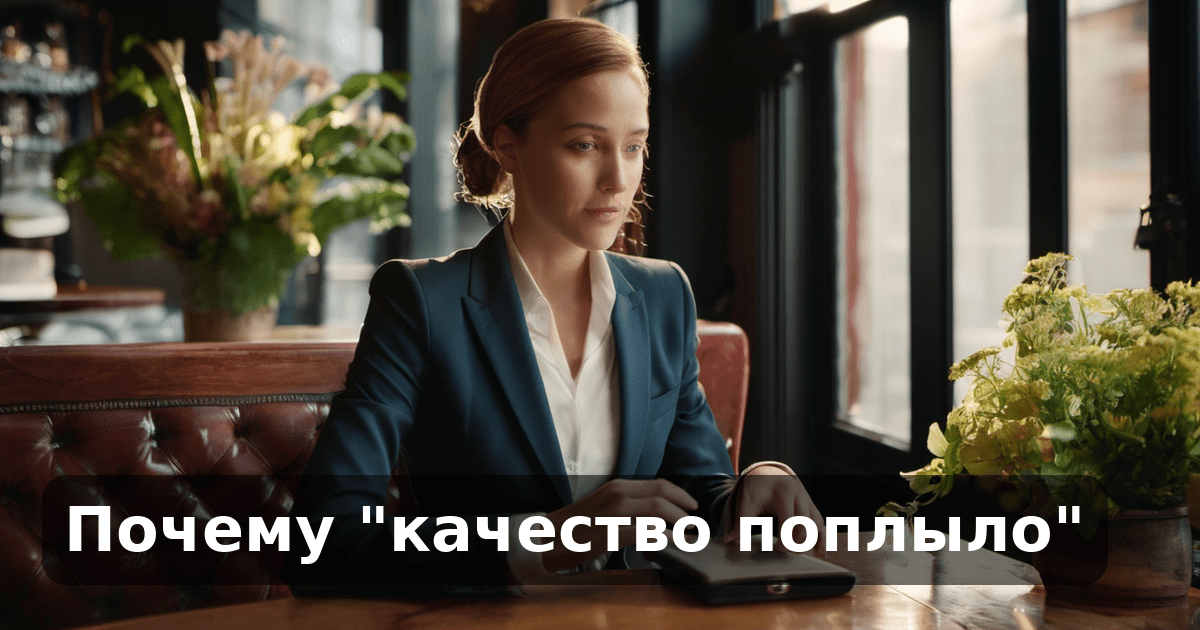 Почему "качество поплыло"