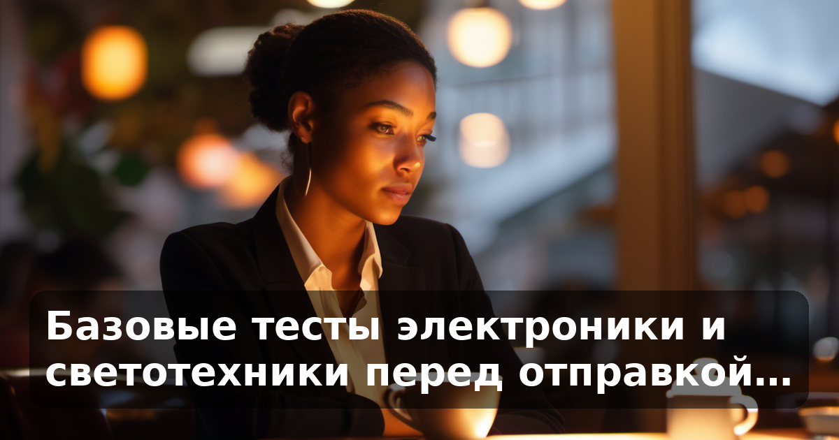 Базовые тесты электроники и светотехники перед отправкой…