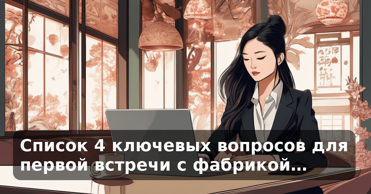 Список 4 ключевых вопросов для первой встречи с фабрикой…